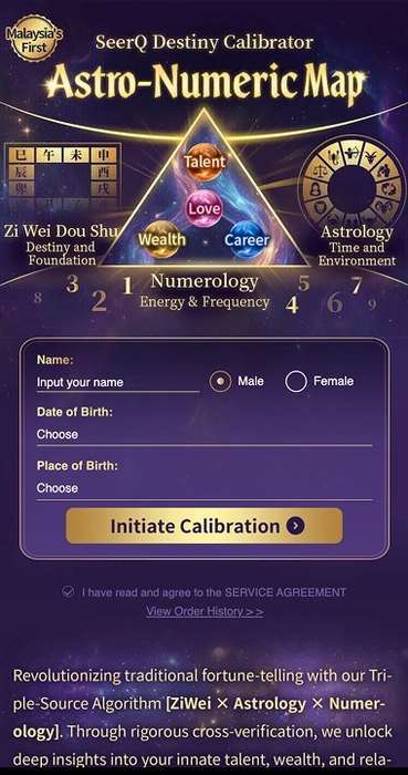 海外英文Astro-Numeric Map 首屏