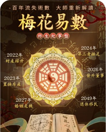 梅花易数 · 终生纪事盘 H5 首屏